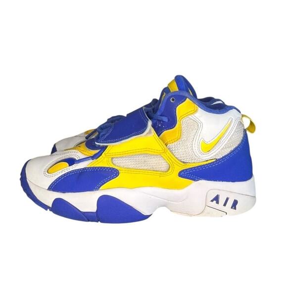 Nike Air Max Speed Turf 'Rams' GS Sneakers Size 6Y White Gold Blue - Picture 1 of 6